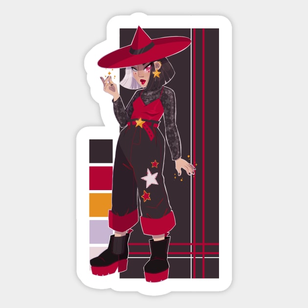 E-girl Witch Sticker by Misskitkatmadness